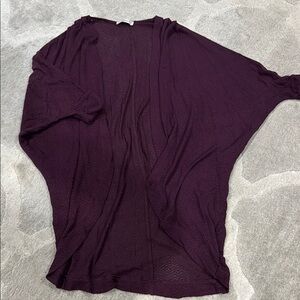 Abercrombie & Fitch Purple Textured Knit Poncho